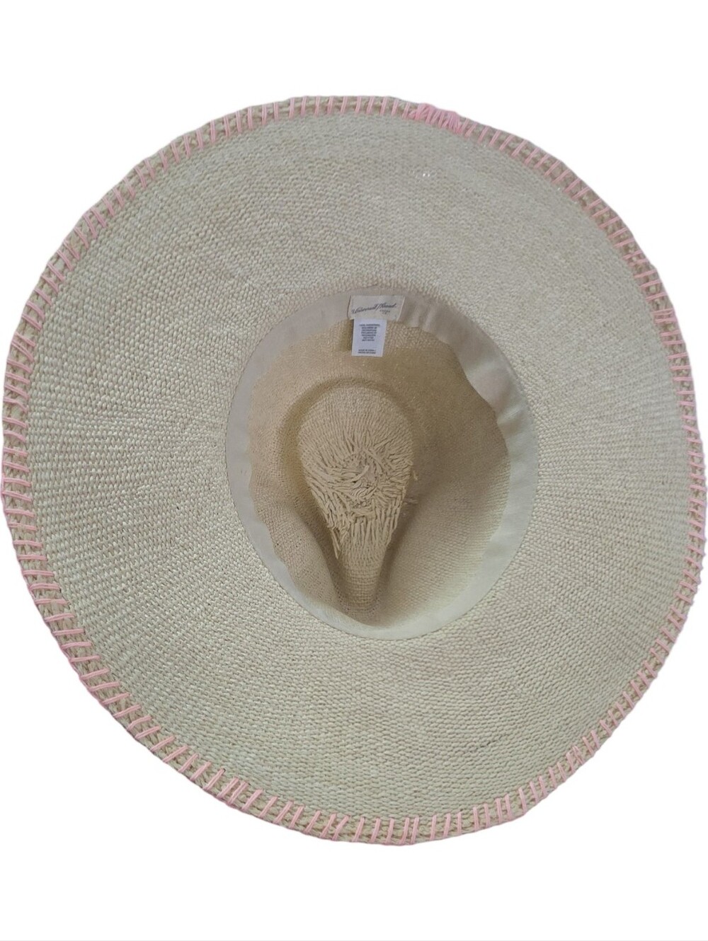 Universal Thread Wide-Brim Straw Sun Hat Tan Resortwear Boutique Beach Travel - Picture 6 of 8